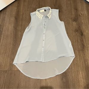 Sheer blue blouse